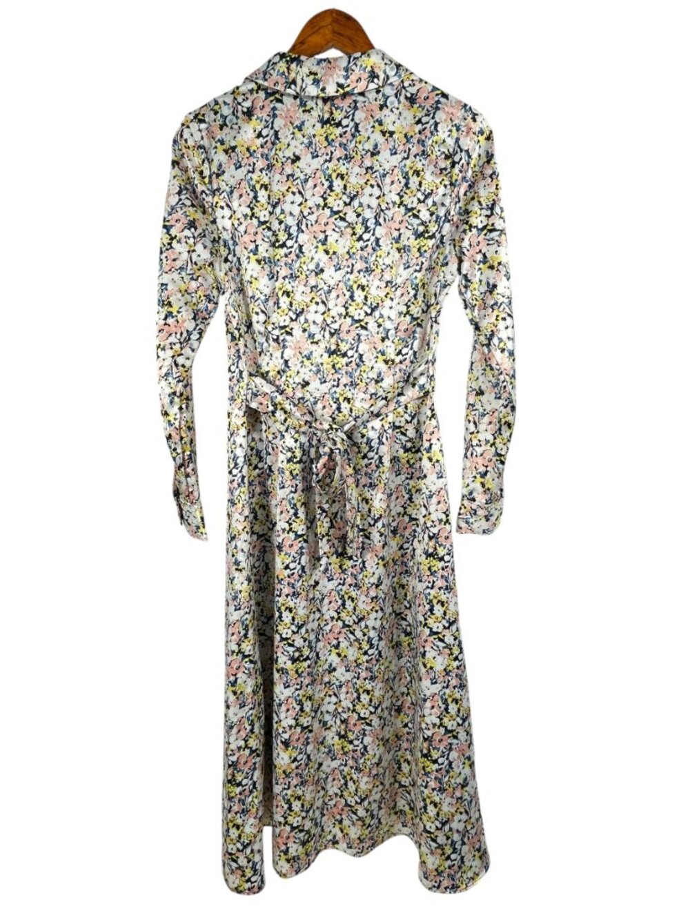 Laundry Shelli Segal Floral Shirt Dress Belted Long Sleeve Size 4 - Picture 3 of 12